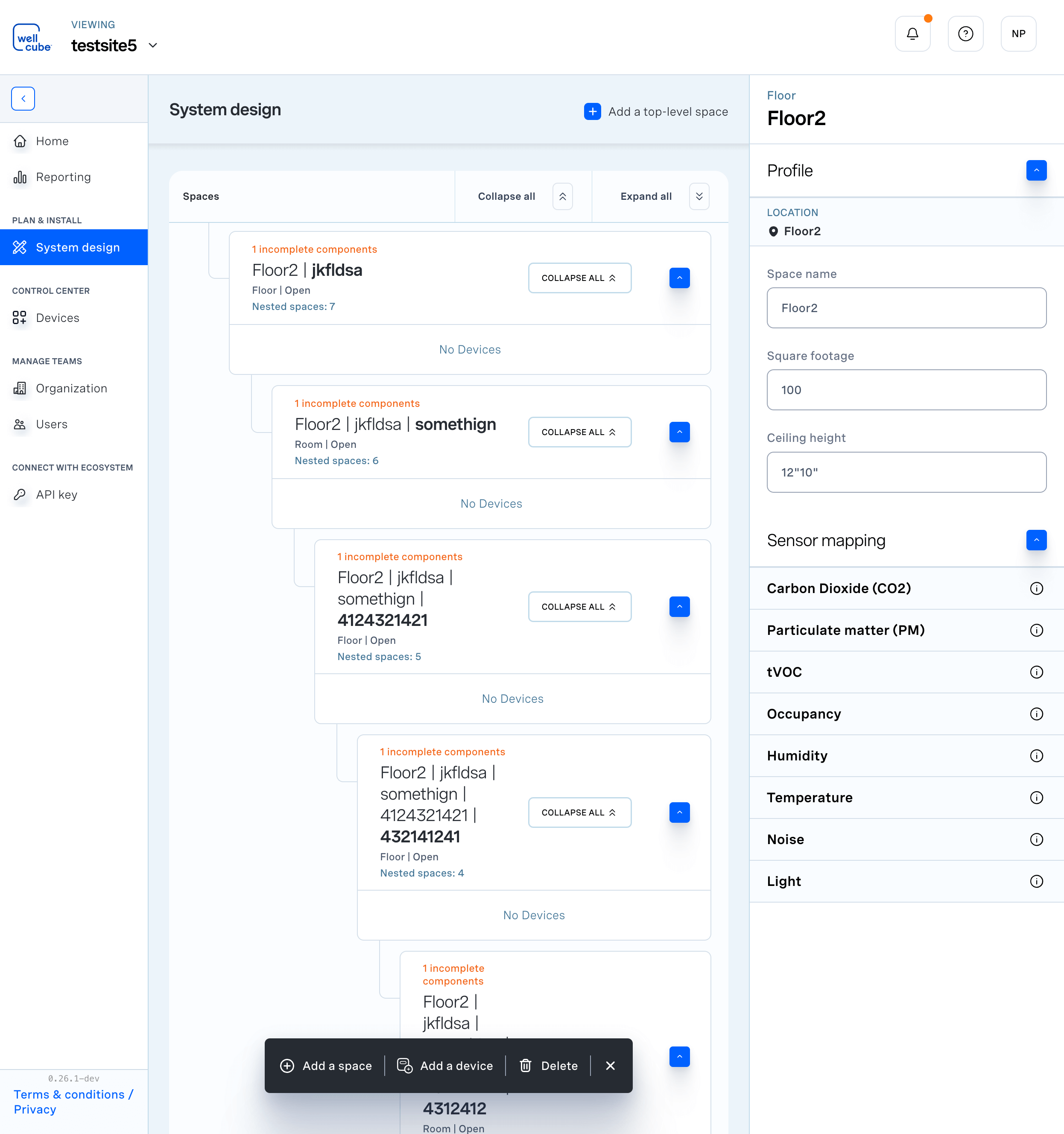 WellCube nested component structure